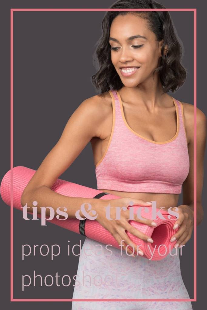 prop ideas for your branding photoshoot image woman with yoga mat
